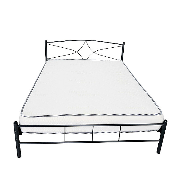 Κρεβάτι μεταλλικό μονό Rhodes με στρώμα 90x200 - Ελληνικής κατασκευής